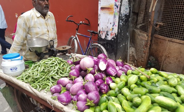 Verse groenten op de markt