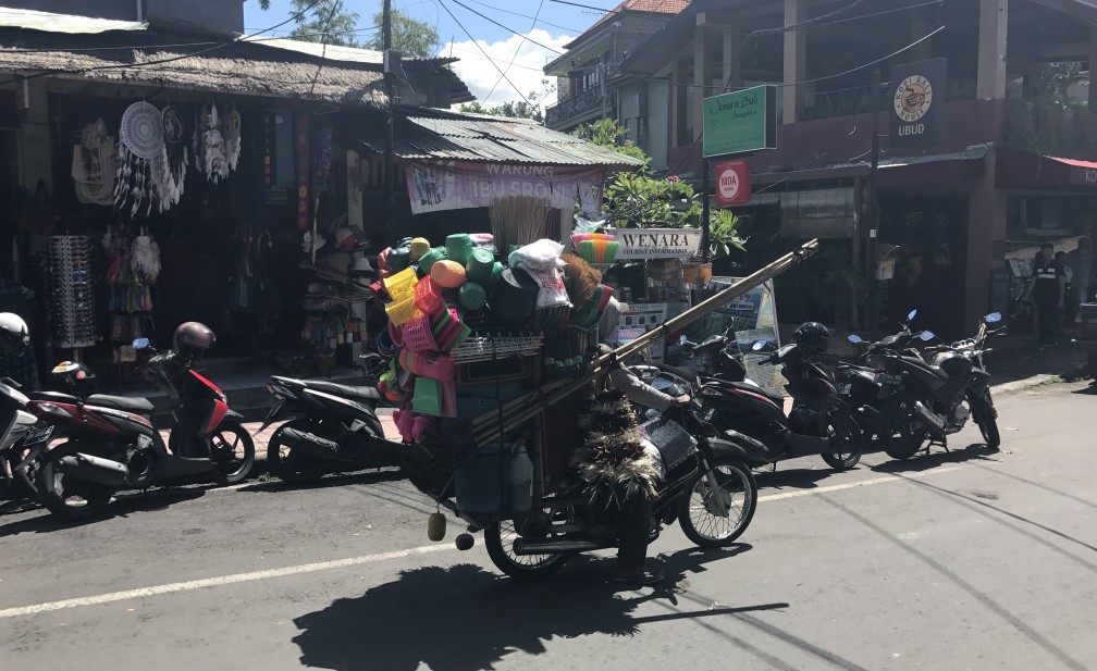 De manier van vervoeren in Ubud