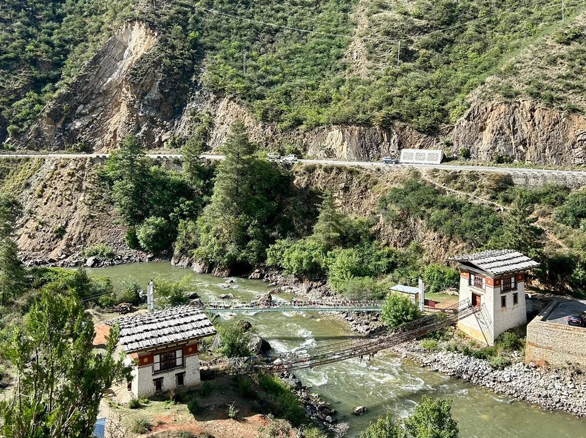 De Paro vallei in Bhutan