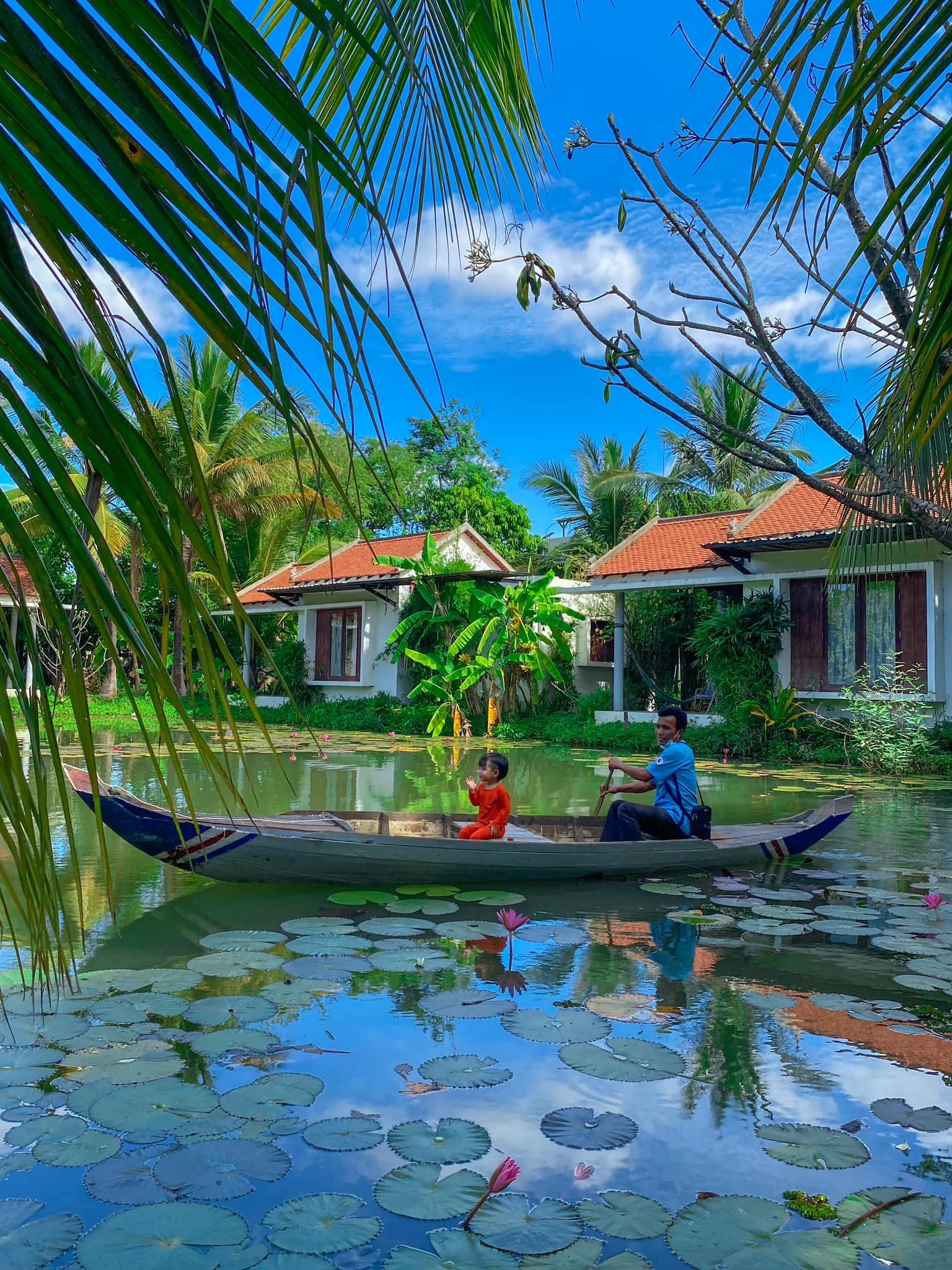 Tuin in Battambang Resort, Cambodja